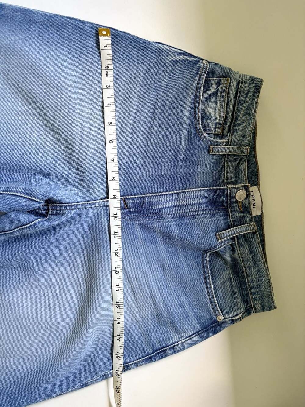 FRAME Le Jane Crop High-Rise Straight Leg Jeans Ladies Size 27/US 4 - Picture 6 of 12